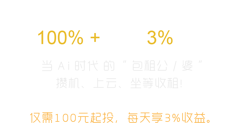  当AI时代的包租公/婆攒机、上云、坐等收租！